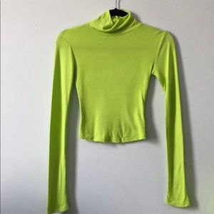 Yellow neon crop top